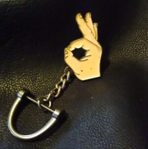 Gold Hand Gesture Keychain